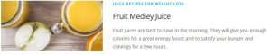 Fruit Medley juice recipe for Juicing Recipes For Weight Loss