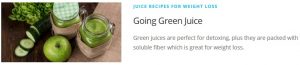 Going Green juice recipe for Juicing Recipes For Weight Loss